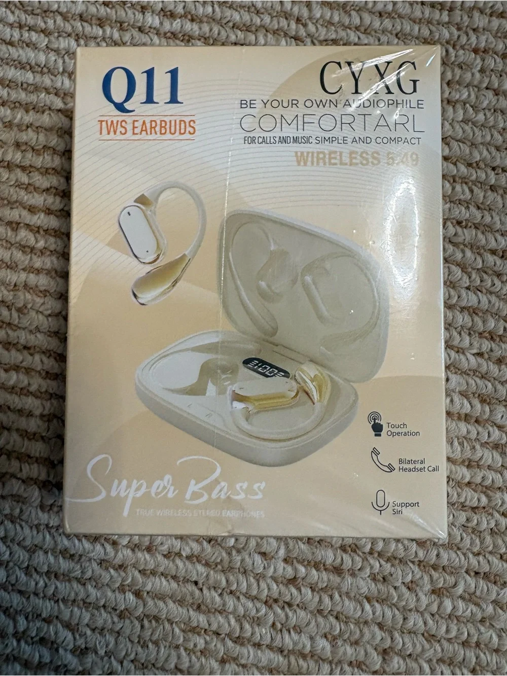 TWS Earbuds Wireless Headphones in Cream - NWT
